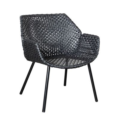 Vibe Outdoor Lounge Chair (Black with Anthracite) - OPEN BOX