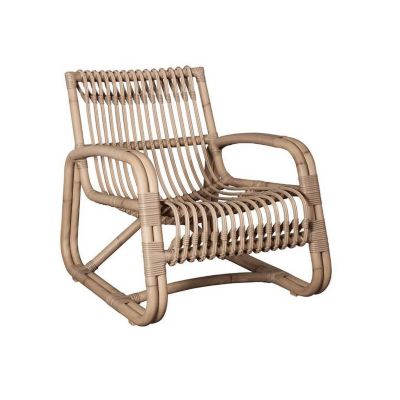Curve Outdoor Lounge Chair(Natural with Cane Weave)-OPEN BOX