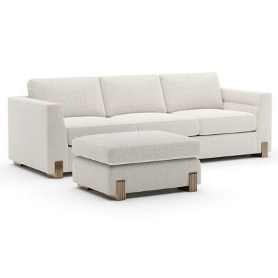 Counter Balance Chaise Sectional Sofa with Ottoman