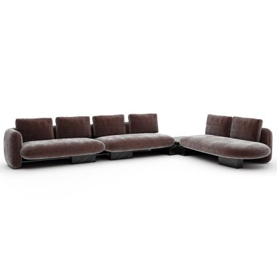 Overlap L Bumper Sectional Sofa