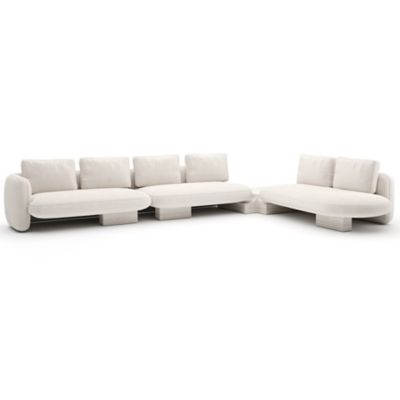 Overlap L Bumper Sectional Sofa