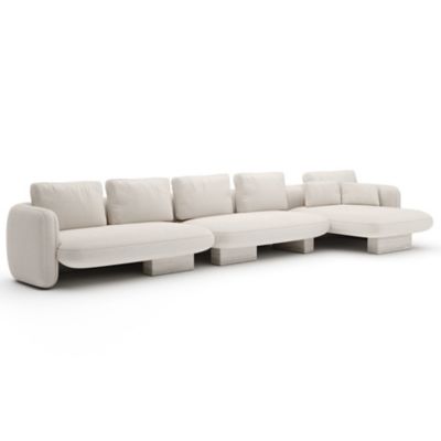 Overlap Chaise Sectional Sofa