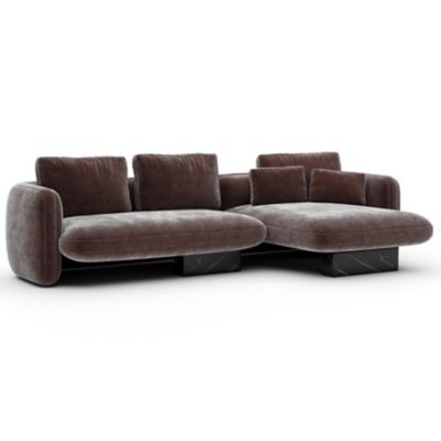 Overlap 3 Seater Chaise Sectional Sofa