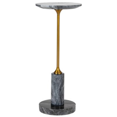 Canlish Drink Table (Black Marble) - OPEN BOX