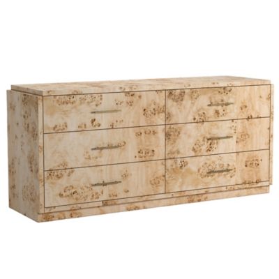 Scotsbrook Burl 6 Drawer Dresser (Light Burl) - OPEN BOX