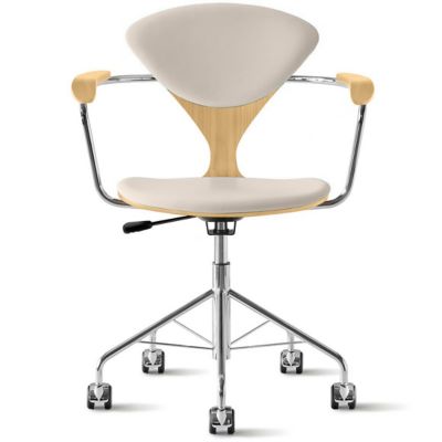 Cherner Task Armchair(Beech: Natural|Leather: 2122)-OPEN BOX