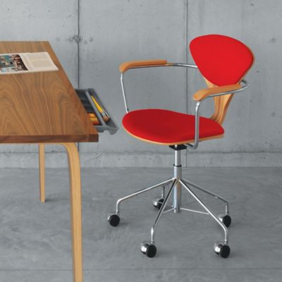 Shown in Gum: Red Frame finish, Sabrina Leather: Carmen upholstery, in use