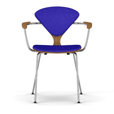 Cherner Seat and Back Upholstered Metal Base Armchair