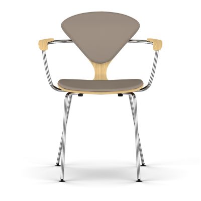Cherner Seat and Back Upholstered Metal Base Armchair