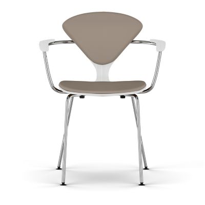 Cherner Seat and Back Upholstered Metal Base Armchair