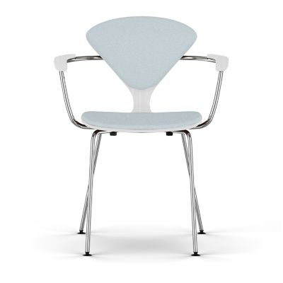 Cherner Seat and Back Upholstered Metal Base Armchair