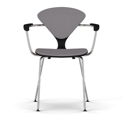 Cherner Seat and Back Upholstered Metal Base Armchair