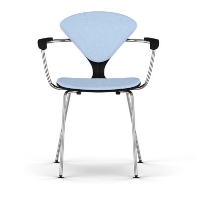 Cherner Seat and Back Upholstered Metal Base Armchair