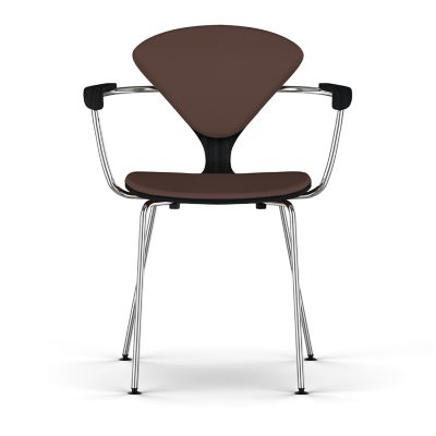 Cherner Seat and Back Upholstered Metal Base Armchair