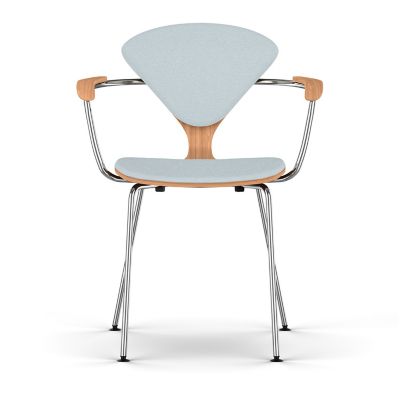 Cherner Seat and Back Upholstered Metal Base Armchair