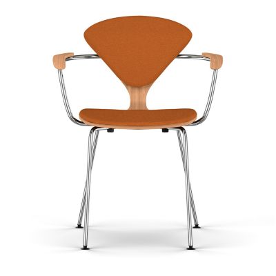 Cherner Seat and Back Upholstered Metal Base Armchair