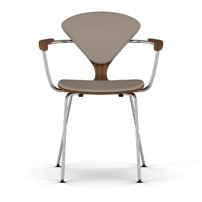 Cherner Seat and Back Upholstered Metal Base Armchair
