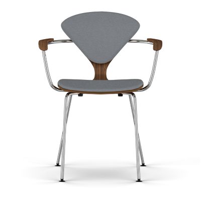 Cherner Seat and Back Upholstered Metal Base Armchair