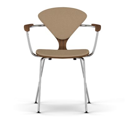 Cherner Seat and Back Upholstered Metal Base Armchair