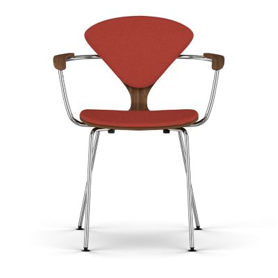 Cherner Seat and Back Upholstered Metal Base Armchair