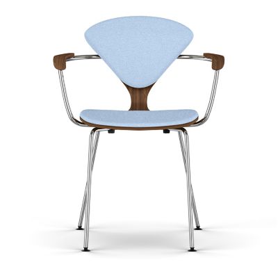 Cherner Seat and Back Upholstered Metal Base Armchair