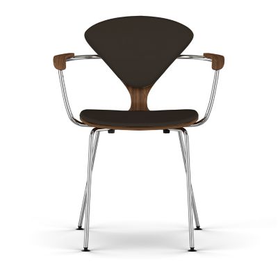 Cherner Seat and Back Upholstered Metal Base Armchair