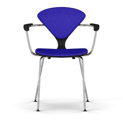 Cherner Seat and Back Upholstered Metal Base Armchair