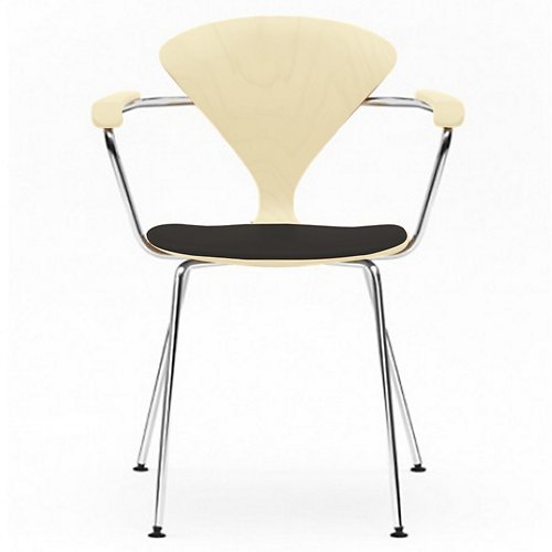 Cherner Metal Base Armchair with Seat Pad