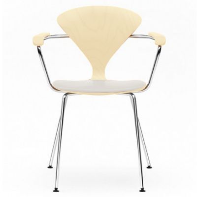 Cherner Metal Base Armchair with Seat Pad