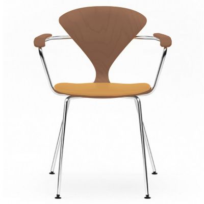 Cherner Metal Base Armchair with Seat Pad