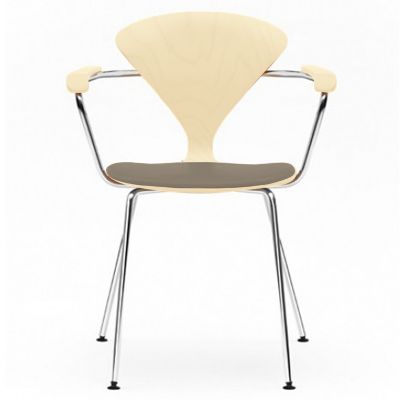 Cherner Metal Base Armchair with Seat Pad