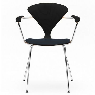 Cherner Metal Base Armchair with Seat Pad