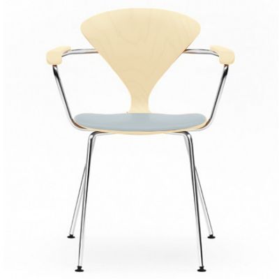 Cherner Metal Base Armchair with Seat Pad