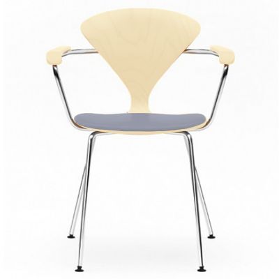 Cherner Metal Base Armchair with Seat Pad