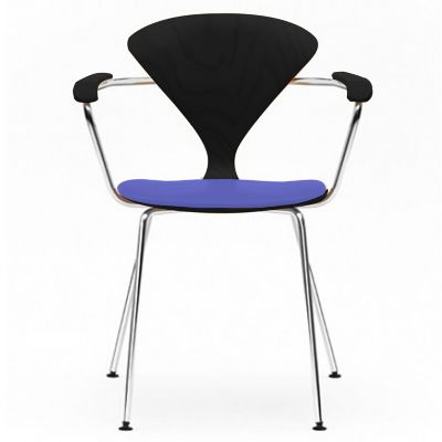 Cherner Metal Base Armchair with Seat Pad