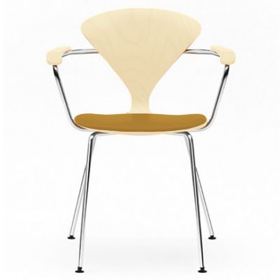 Cherner Metal Base Armchair with Seat Pad
