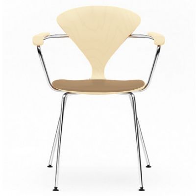 Cherner Metal Base Armchair with Seat Pad