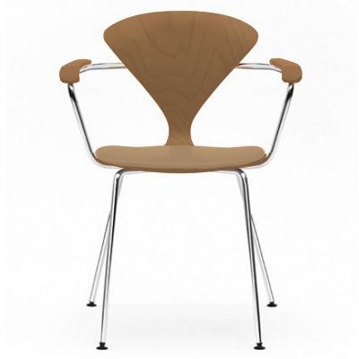 Cherner Metal Base Armchair with Seat Pad