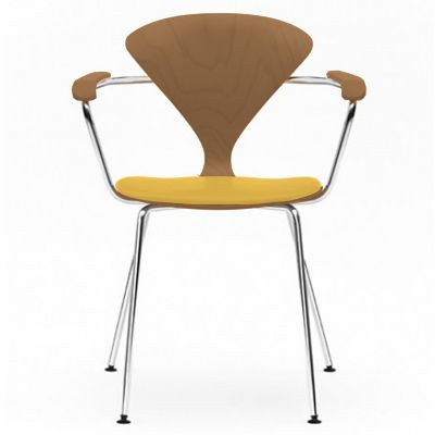 Cherner Metal Base Armchair with Seat Pad