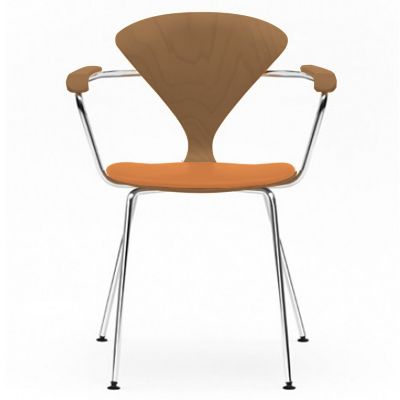 Cherner Metal Base Armchair with Seat Pad
