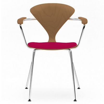 Cherner Metal Base Armchair with Seat Pad
