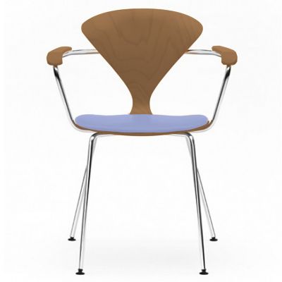 Cherner Metal Base Armchair with Seat Pad