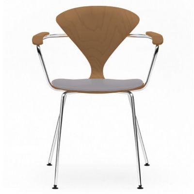 Cherner Metal Base Armchair with Seat Pad