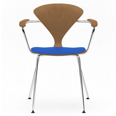 Cherner Metal Base Armchair with Seat Pad