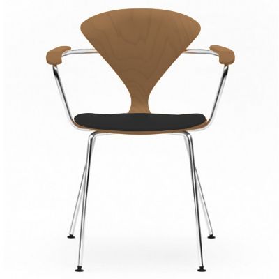 Cherner Metal Base Armchair with Seat Pad