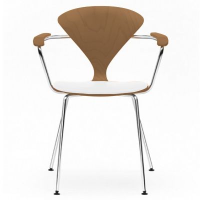 Cherner Metal Base Armchair with Seat Pad