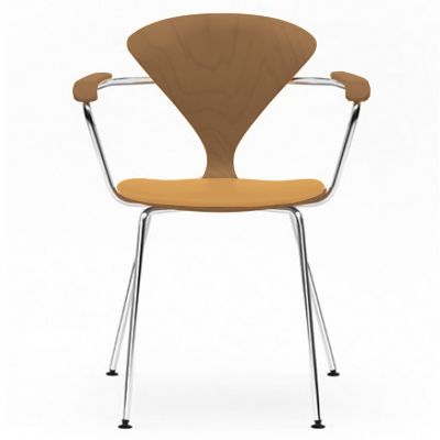 Cherner Metal Base Armchair with Seat Pad