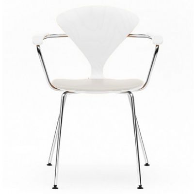 Cherner Metal Base Armchair with Seat Pad
