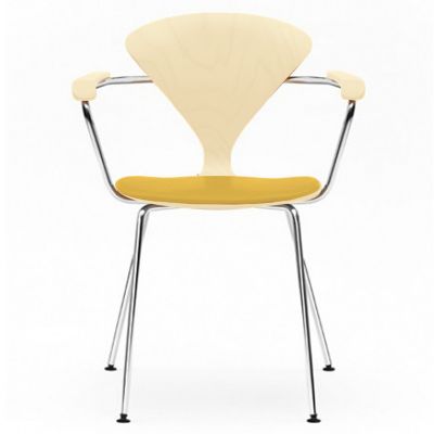Cherner Metal Base Armchair with Seat Pad