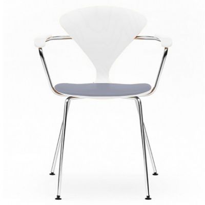 Cherner Metal Base Armchair with Seat Pad